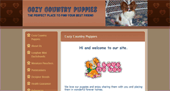 Desktop Screenshot of cozycountrypuppies.com