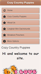 Mobile Screenshot of cozycountrypuppies.com